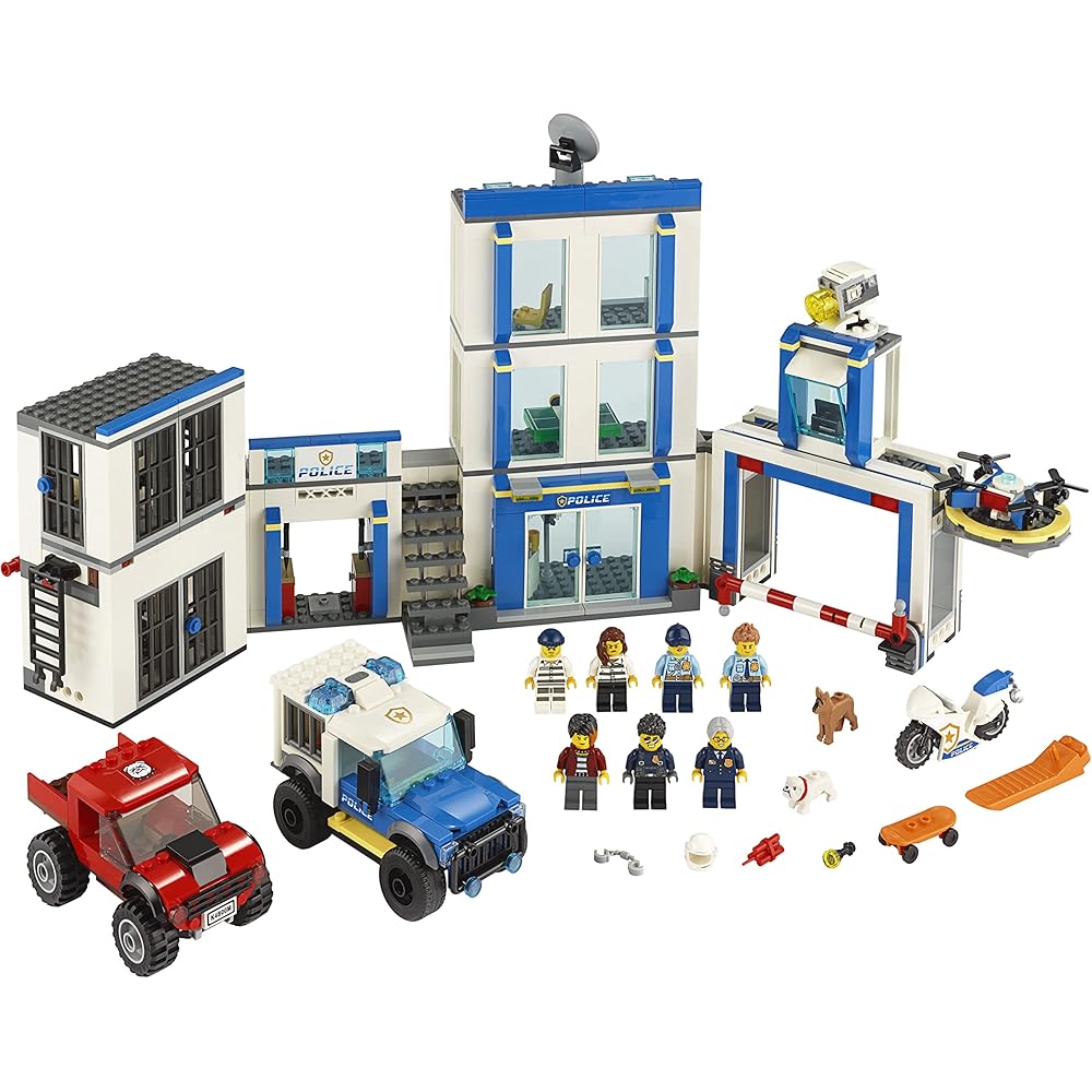 LEGO City Police Station 60246 Building Set with Minifigures and Accessories for Creative Play
