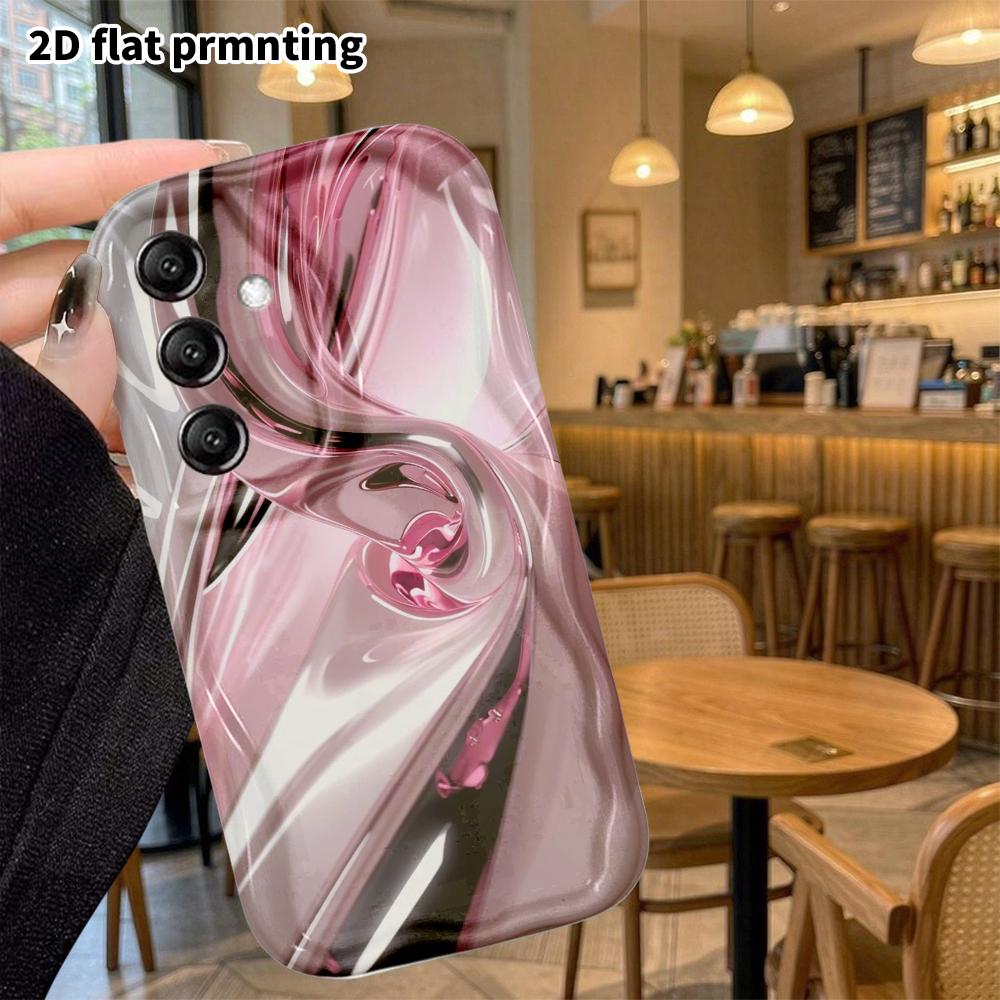 Phone Case: 2D Flat Samsung Galaxy A34 A35 S20 S22 S21 FE Plus Ultra Protective Case, Pink-toned Mirror, Christmas and Halloween Gift
