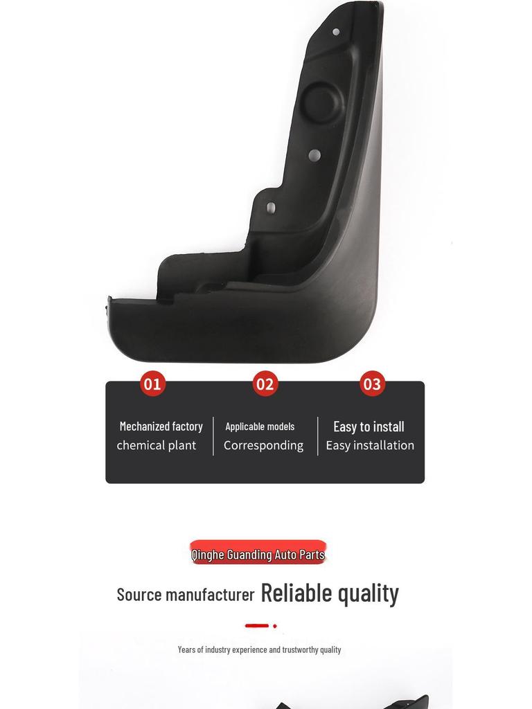 Tesla Model Y (2021-2024) Soft Rubber Rear Wheel Fender Mud Flaps