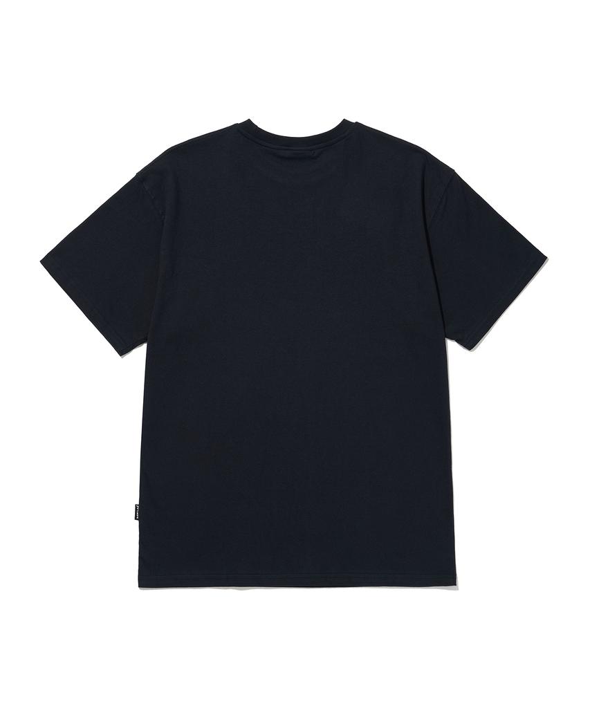 RAW LAB Raw Signature Flocked Short Sleeve Tee (Navy)