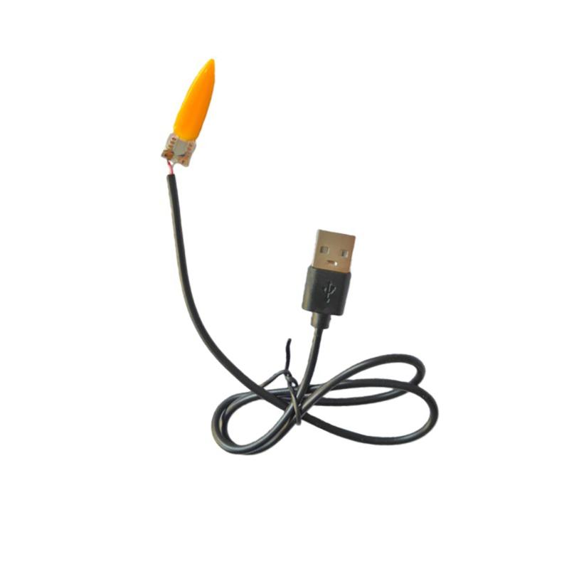 

DC5V 1800K LED Flash Candle Light With USB Interface Edison Flame Filament DIY Party Decorative Light Bulb Accessories