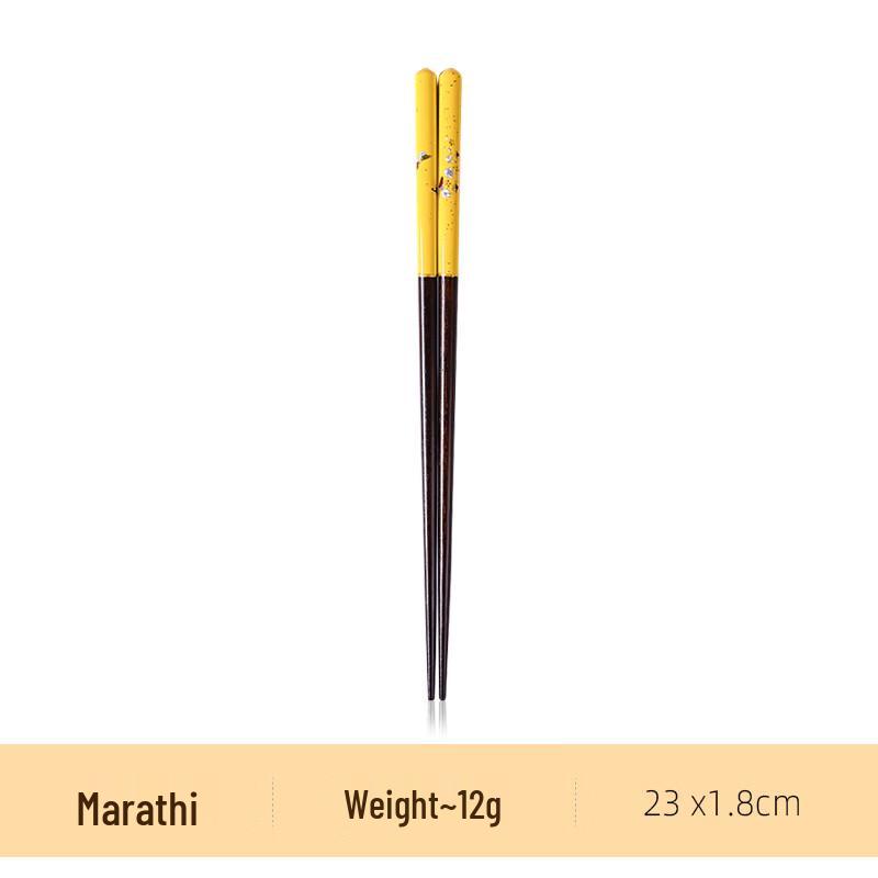 

Ruhan Cartoon Solid Wood Chopsticks with Gold Tips