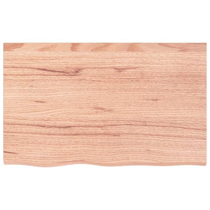 VidaXL Dessus de table marron clair 80x50x2 cm bois chêne traité 3156356