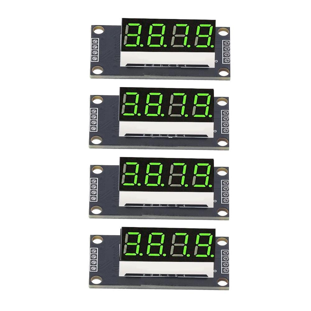 

4 Set TM1637 Drive Chip Digital Tube Display Module Tube Clock Display For Arduino Projects зелений