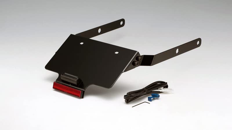 Kijima Motorcycle License Plate for Harley FXSB Bracket, Steel/Black, ('13-), HD-01454