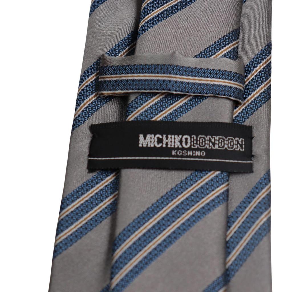 Gift Boxed Recruitment Brand Silk Perfect for Suits and [Michiko London] Freshers' Tie, Blend, Gift, Present, Stylish, Jackets, Men's, Gray, MKCP-36-C