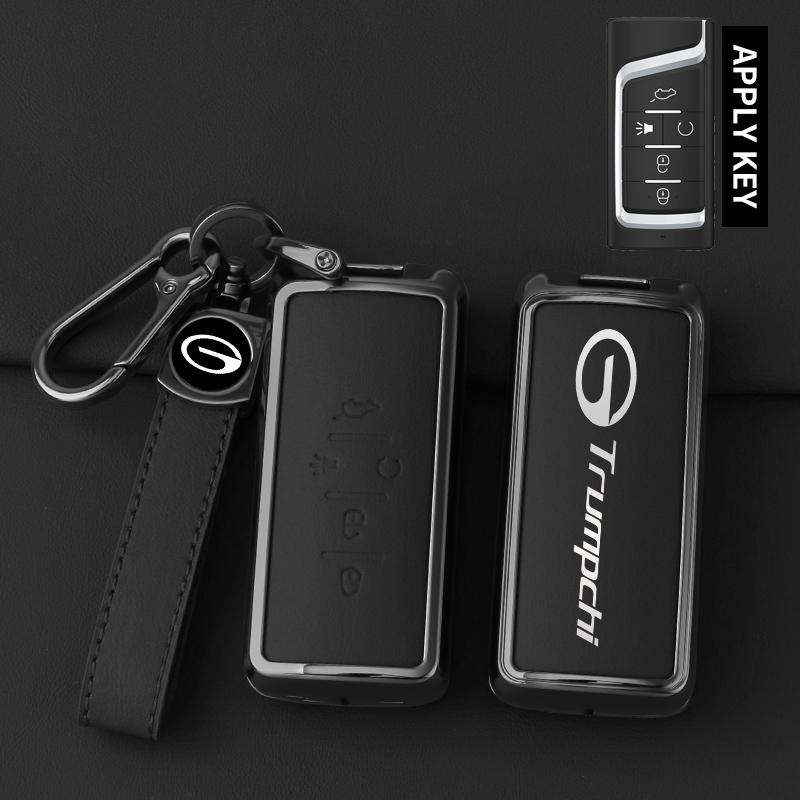For Gac Trumpchi New Energy Key Case Gs4 Gm8 Ga3 Ga6 Sgs7 Ga4 Gs5 Gs3 Gs8 Car Remote Key Fob Zinc Alloy Leather Protective Case