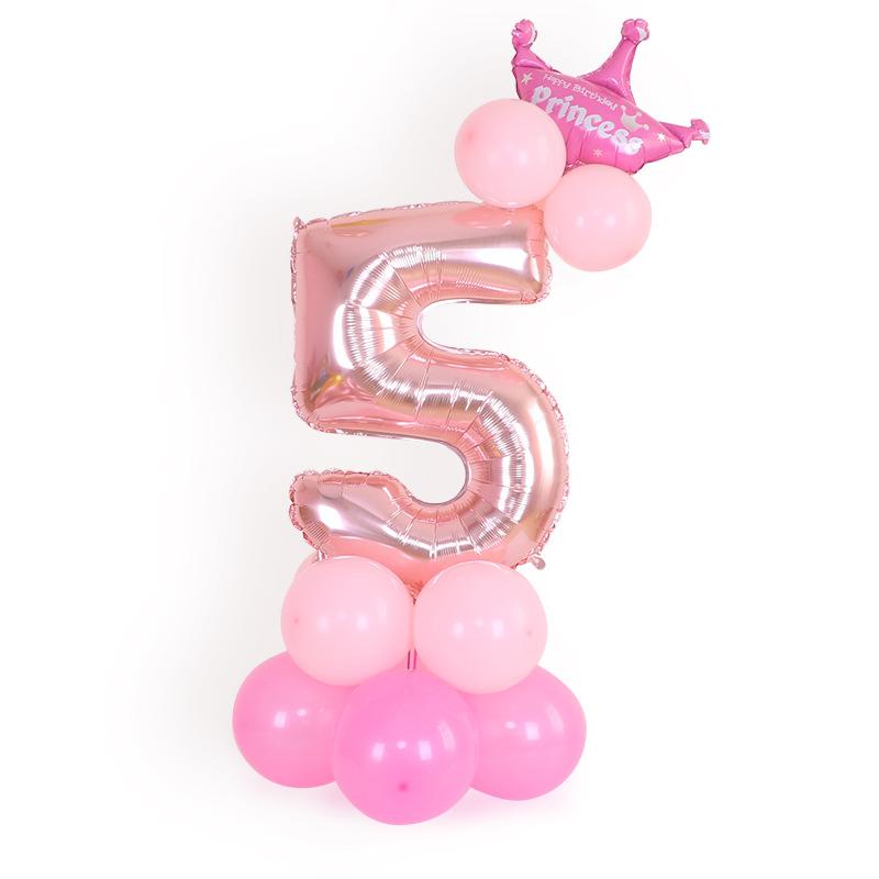 32 Inch 0-9 Number Foil Balloons Set Wedding Anniversary Balloon Baby Shower Birthday Balloons Party Supplies