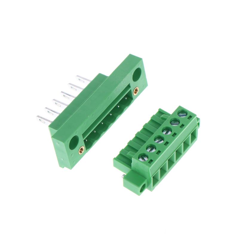 1 Satz 2Edgwb + 2Edgkm 5,08 Schalttafel-Schraubklemmenblock Drahtverbinder 5,08 mm Raster Stecker/Buchse Einsteckbare Klemmensteckerbuchsen