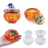 Halloween Pumpkin Storage Box Silicone Molds DIY With Lid Creative Flowerpot Candle Jar Plaster Epoxy Resin Mould Home Decor