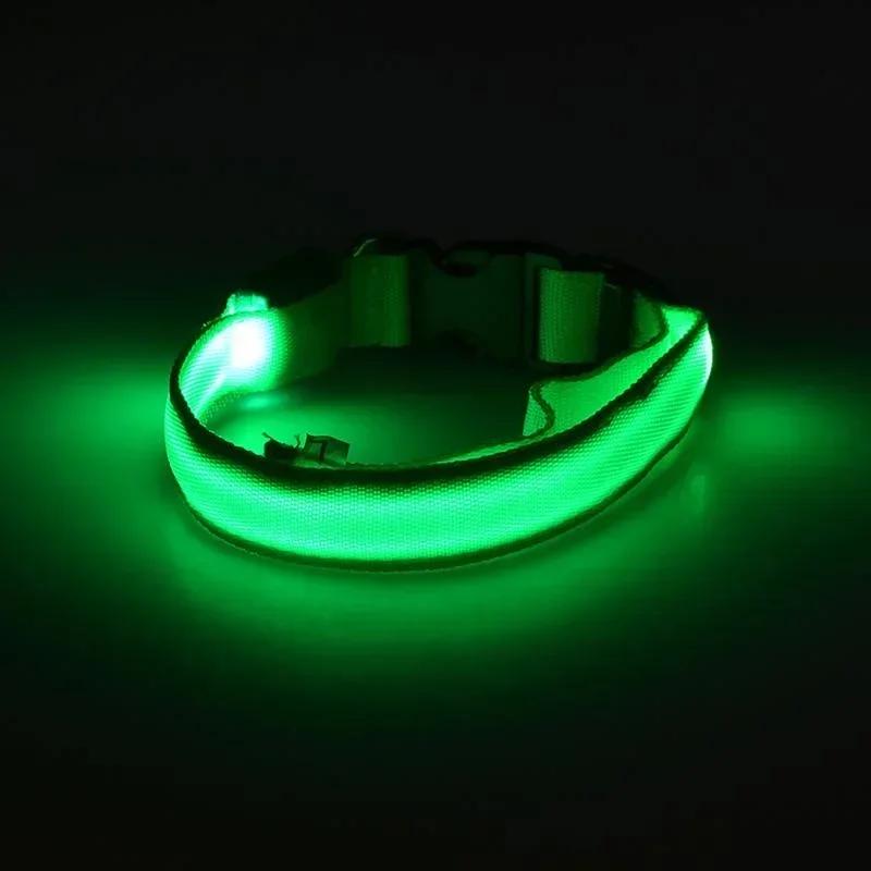 Collare Luminoso per Cani Collare Anti-smarrimento per Cani Cuccioli Forniture Luminose Notturne Prodotti per Animali Accessori Set Pettorina e Guinzaglio per Cani