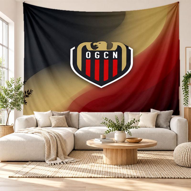 OGC Nice FC Wall Tapestry, Soft Fabric Wall Hanging, Decorative Backdrop For Bedroom Home Wall Art
