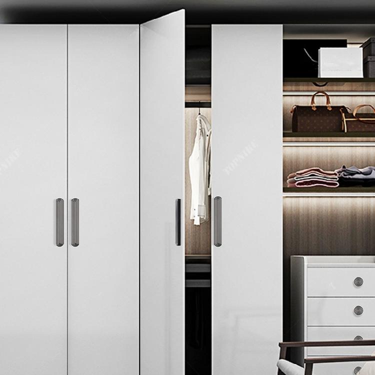 Strong Aluminum Pull Handles Simple Styles Design Cupboard Handle for Drawers & Cabinets No Tool Required for Installation