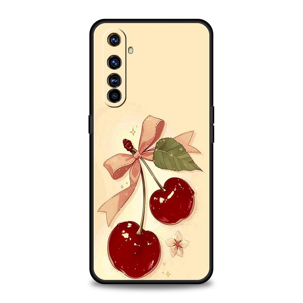 Red Cherry Phone Case For Realme 13 12 10 9 8 7 GT3 GT5 GT2 Pro Plus 5G C21 C25 C35 GT Neo 2 3 3T 5 Cover