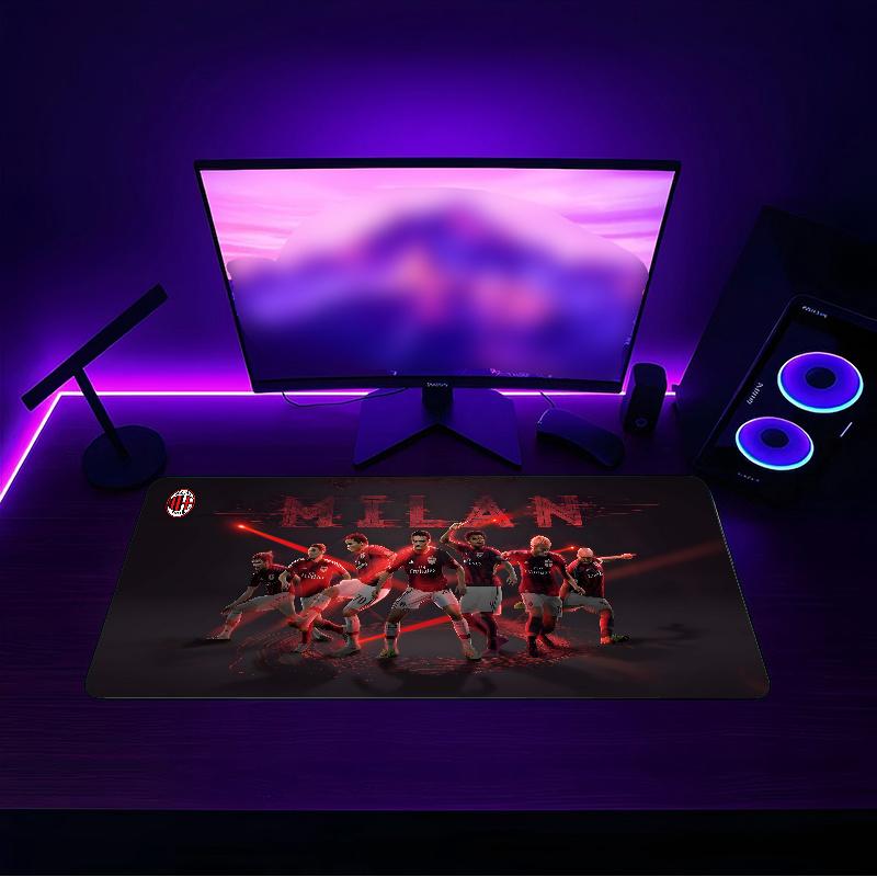 AC. Milano (46) Tappetino per mouse con base in gomma antiscivolo, adatto per uffici domestici e un regalo ideale per i gamer