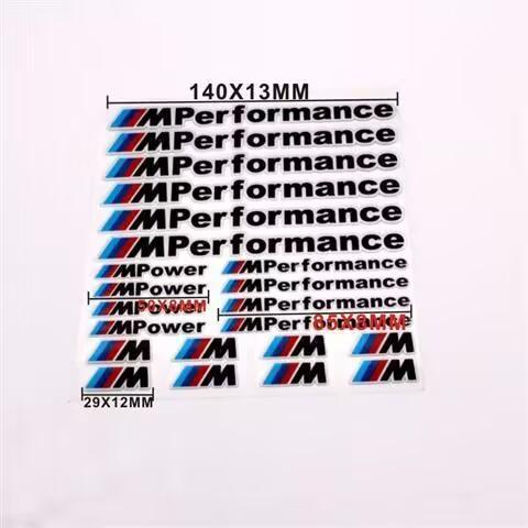 Phgqd7 Car Decals For Bmw M 50TH Power Performance E28 E30 E34 E36 E46 E60 E90 F84 F87 X1 X3 X5 X6 Auto Emblem Sticker Accessories