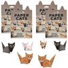 Zestaw Origami Koty Papierowe DIY Kreatywne Złóż Własne Figurki Kotów Papierowe Zwierzątka 3D Aktywność Rękodzieło Prezent Dla Miłośnika Kotków Ozdoby na Biurko