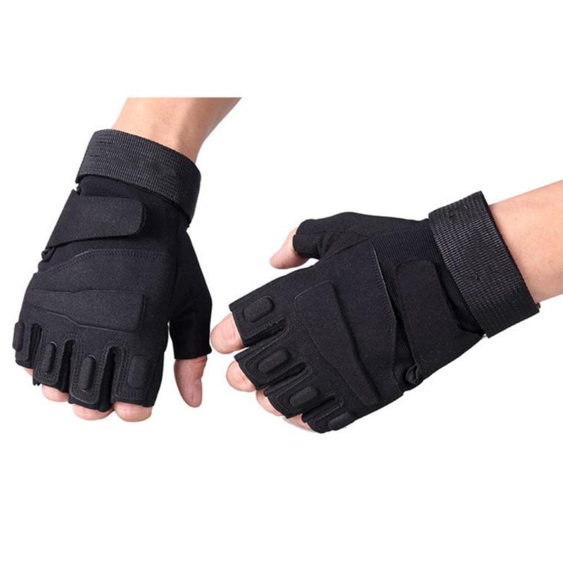 Fingerless Tactically Glove Knuckles Protective Breathable Glove onSlip Cycling Half Finger Glove for Cycling Hunting