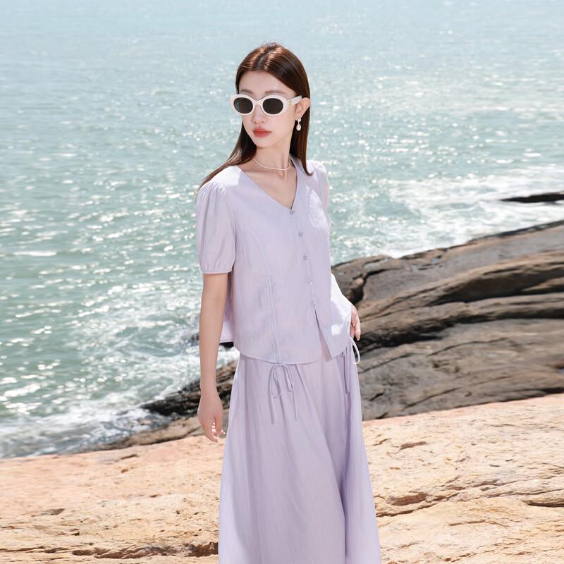 Sancai Plus Size Casual Blouse & Skirt Set