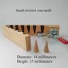Conical Incense Molds Wood Material Handmade Pagoda Bullet Head Inverted Conical and Reverse Flow Incense Forming Mold Tools