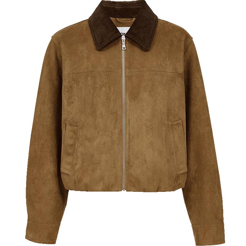 

ТОЛЬКО Женская Ретро Текстурированная Куртка С Лацканами из ПУ Свободного Кроя L