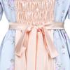 Vintage Regency Floral Tea Gown, Puff Sleeve Empire Waist Victorian Dress for Women, Ideal for Bridgerton Cosplay, Tea Parties and Halloween