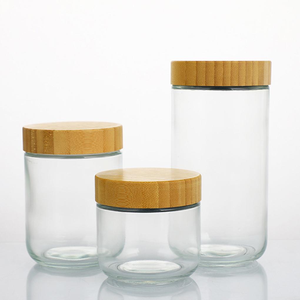 4piece Glass Spice Containers Set For Organized Kitchen Storage Solutions 10 Oz Containers With Lids