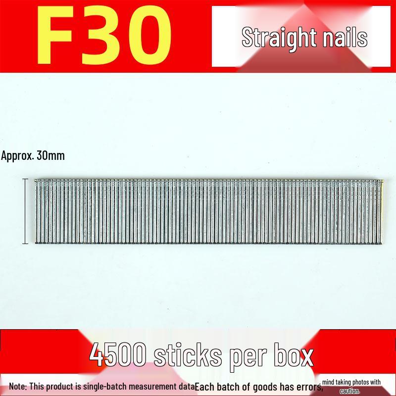 F30 Steel Pneumatic Straight Strip Nails for Woodworking & Furniture