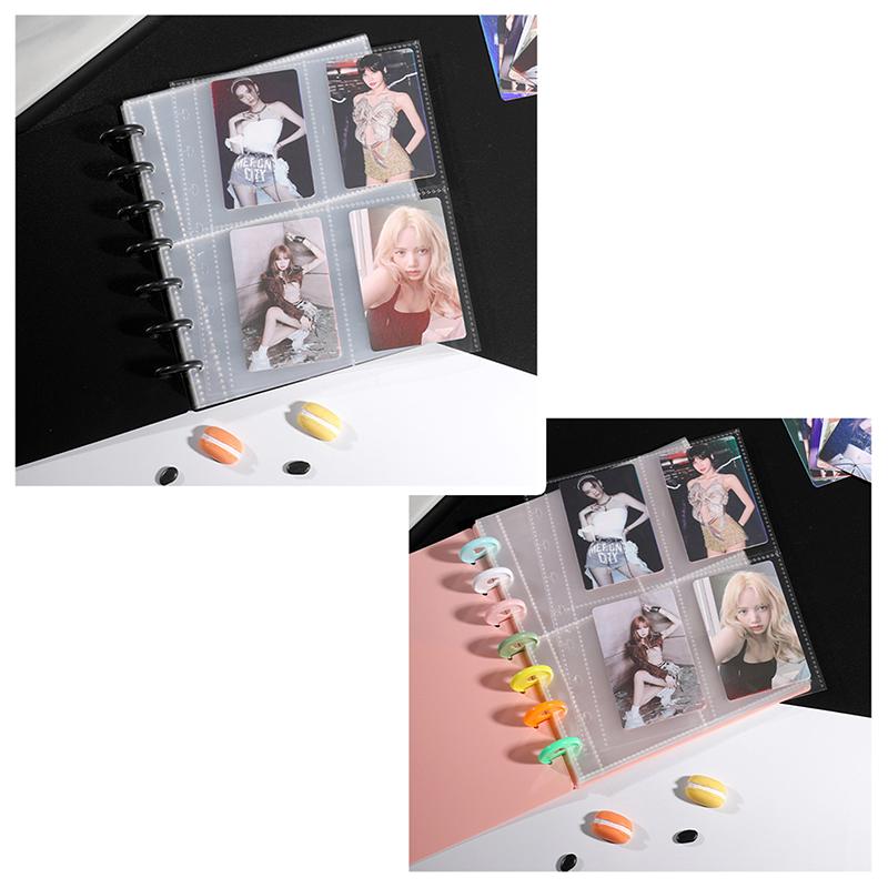 Kpop Pocard Binder 7 Girds Large Capacity Po Album Idol Cards Storage Book Transparent Binder Background Paper