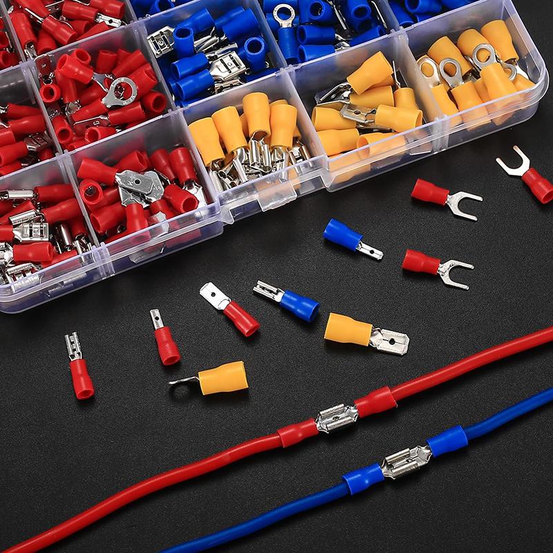 

Дротові клеми для електричних проводів Комплект роз’ємів Кабельний мідний роз’єм Універсальний ящик для інструментів для обжиму