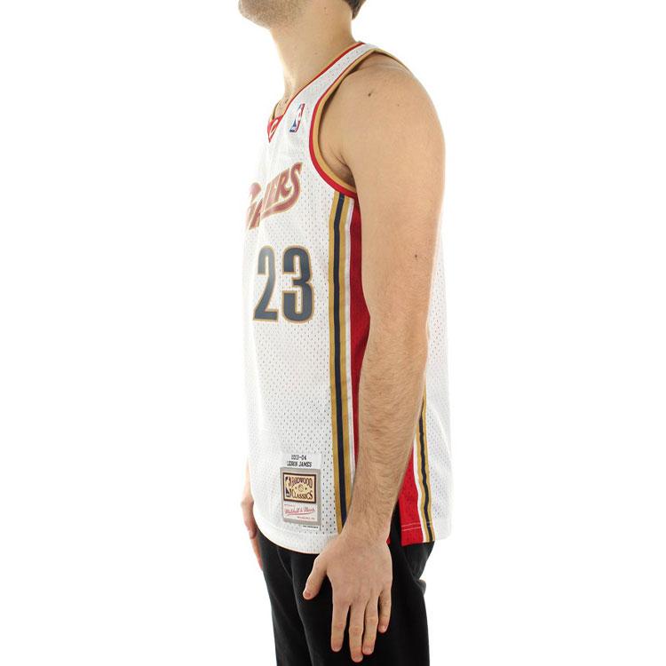 Mitchell & Ness Lebron James Cleveland Cavaliers 2003 04 Swingman Trøje SMJYCP19209-CCAWHIT03LJA