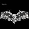 Lace Embroidered Fake Collar Hollow See-through Lace Flower Pattern False Collar Lace Embellished Clothing Accessory