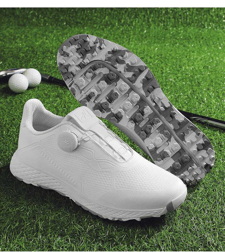 Unisex Breathable Golf Shoes with Fixed Spikes  Rotating Buckle 40