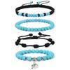 New Blue Turquoises Stone Bracelet Fashion Bohemian Green Blue Turquois Charm Bangle Handmade Healing Energy Jewelry Gift