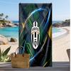 Asciugamano da Spiaggia Stampato Juventus FC Asciugamano Morbido ad Asciugatura Rapida Coperta da Spiaggia Rettangolare Grande Portatile per Viaggi Piscina
