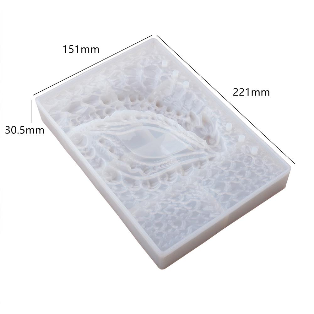 A20F-2Pcs DIY Book Cover Crystal Epoxy Resin Mold Dragon Eye Notebook Case Mirror Silicone Mold