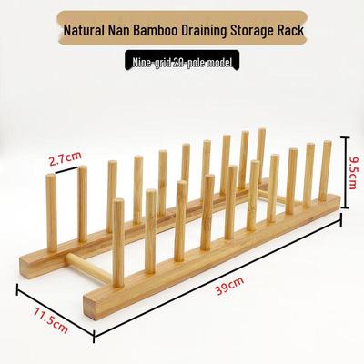 Natürliches Bambus Geschirrtrockenständer für die Küche