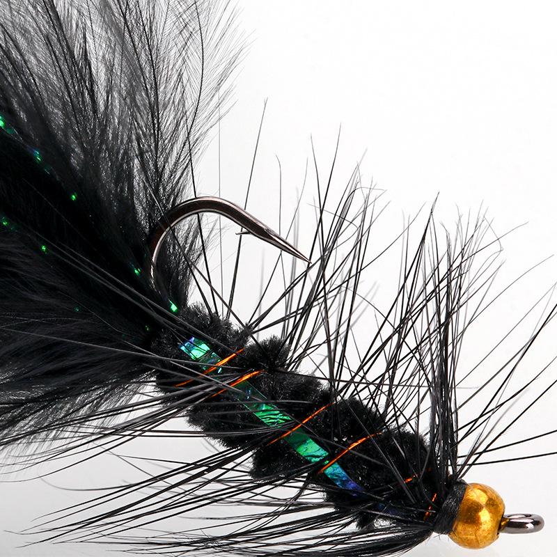 Force Eight Ge Fly Fishing Hook with Copper Head Tinsel for Trout, Salmon, Bass, Asp, Pike