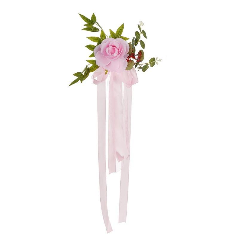 

Forest Chair Back Flower Banquet Decoration Wedding Celebration Aisle Pew Flowers Floral Arrangement Floral Plant Decoration рожевий