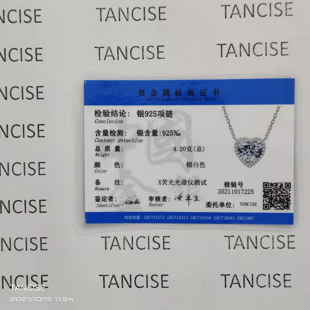 Tancise S925 Sterling Silber Zirkon Persönlichkeit Anhänger Halskette Frauen Klassische Schlüsselbein Kette