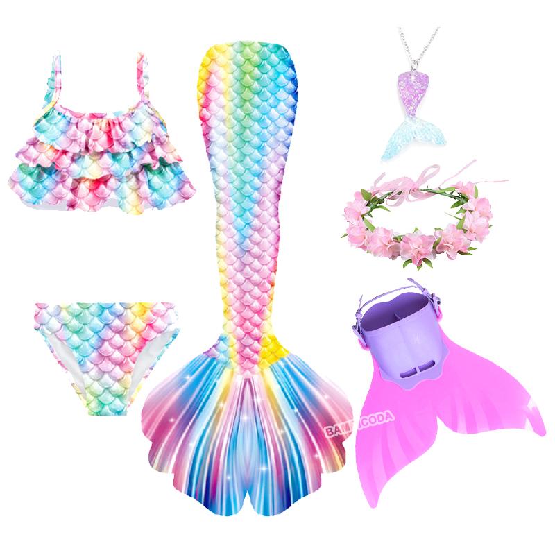 Swimming Mermaid Tail Cosplay Monofin Ariel Mermaid Swimsuit for Swimming Costume Halloween Party Swimsuit