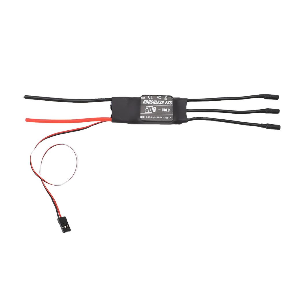 30A ESC 3.5mm Banana Female Plug Brushless Motor Electric Speed Controller for 3 to 4s Lipo Batteries UBEC for RC Multi Axis Airplane Helicopter