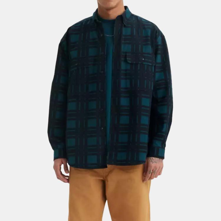 Levis Plaid Button-Down Long Sleeve Shirt Men shirts Black A0953-0010