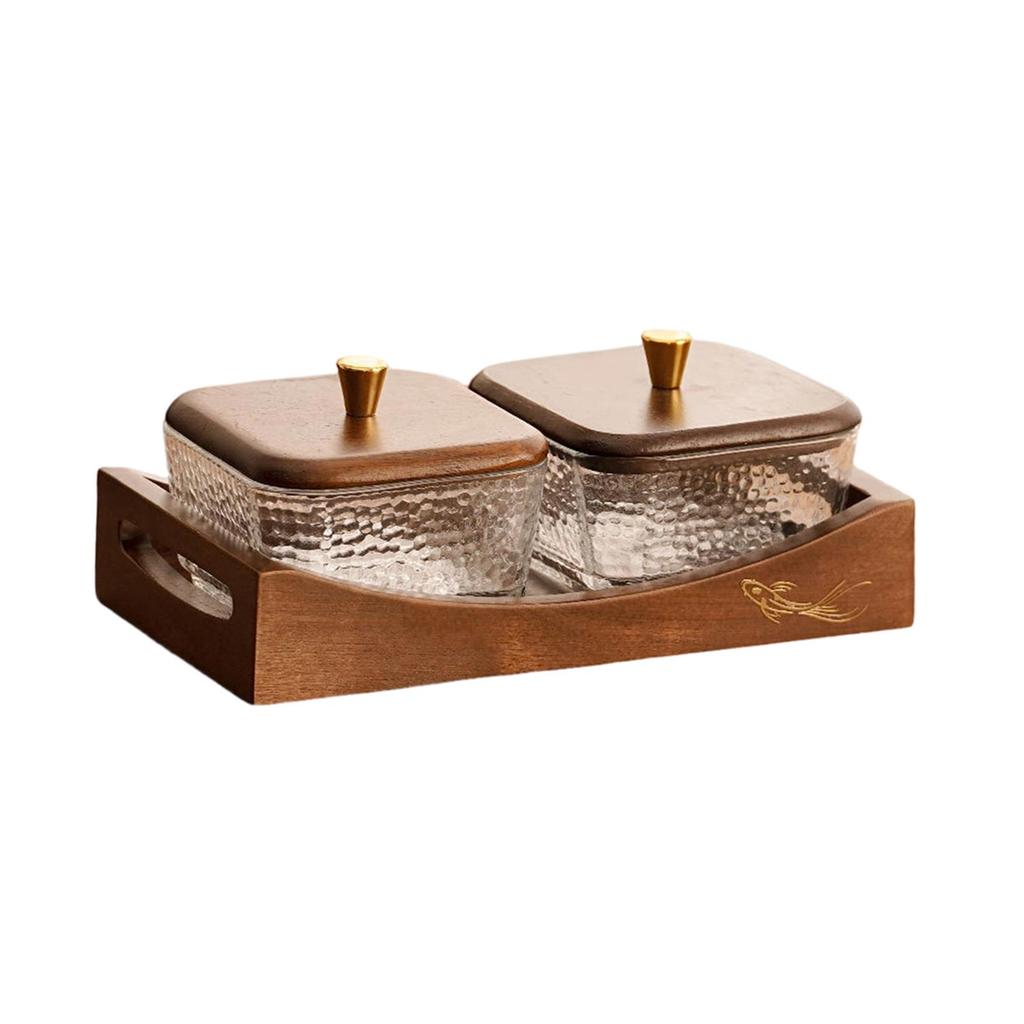 Compartmentalized Serving Tray for Dried Fruit, Sturdy, Portable, Multifunctional, Dustproof,