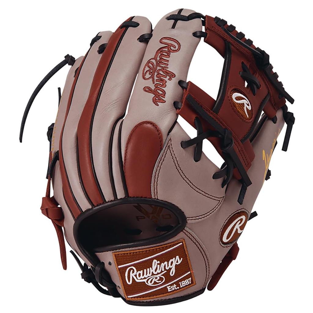 Rawlings HYPER TECH COLOR SYNC Soft Baseball Glove for Throw Infielders, Gray/Brown, GR6HTCN62, 11.25 inches, Right-Handed