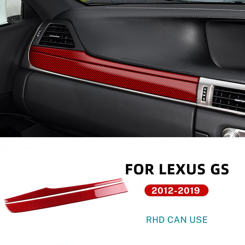 Real Soft Carbon Fiber Sticker For Lexus GS F 2012 2013 2014 2015 2016 2017 2018  LHD RHD Car Co-pilot Center Console Panel