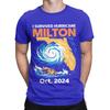 I Survived Hurricane Milton Florida Oct 2024 Novelty Graphic 100 Cotton TShirt Hurricane Tops Tees For Unisex