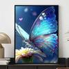 5D DIY Painted Butterfly Full Diamond Painting Set, Colorful Round Gemstone Cross-stitch Diamond Artwork, Decorative Home Wall Mural