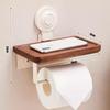 Handun Suction Cup Walnut Toilet Paper Holder