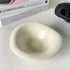 Solid Color Dessert Bowl Irregular Fruit Bowl Creative Wavy Salad Bowl  Afternoon Tea